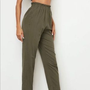 New paper bag waist pants